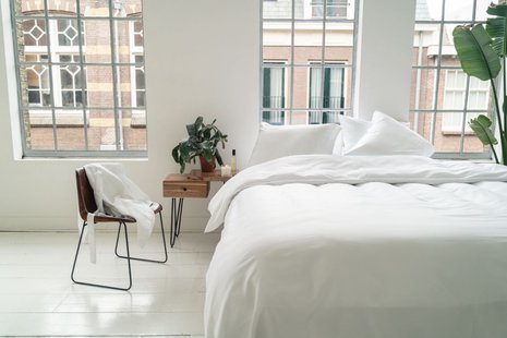 Sale - Kayori - Nagoya - Dekbedovertrek - Katoensatijn - 140/200-220 - Wit