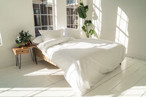 Sale - Kayori - Ichii - Dekbedovertrek - Katoensatijn - 200/200-220 - Wit