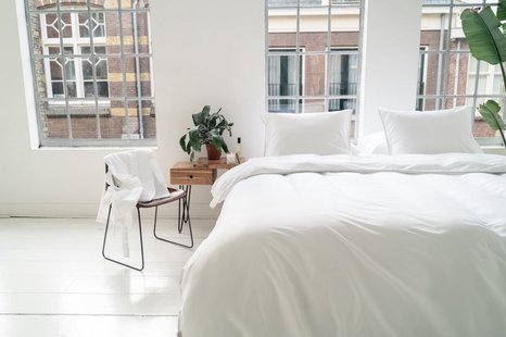 Sale - Kayori - Ryori - Dekbedovertrek - Katoensatijn - 200/200-220 - Wit