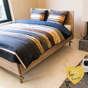 Kayori Sango - Dekbedovertrek - Katoensatijn - 260/200-220 - Zwart