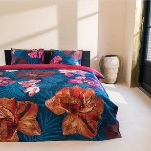 Kayori Morina - Dekbedovertrek - Katoensatijn - 140/200-220 - Rood