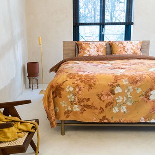 Sale - Kayori Senji - Dekbedovertrek - Katoensatijn - 240/200-220 - Geel