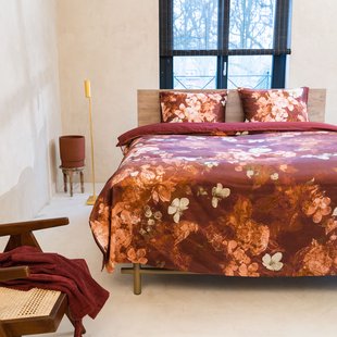 Sale - Kayori Senji - Dekbedovertrek - Katoensatijn - 260/200-220 - Rood