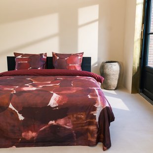 Sale - Kayori Oguni - Dekbedovertrek - Katoensatijn - 200/200-220 - Rood