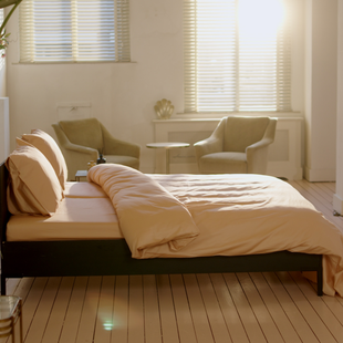 Sale - Kayori Giza - Dekbedovertrek - Egyp. Katoensatijn - 260/200-220 - Nude