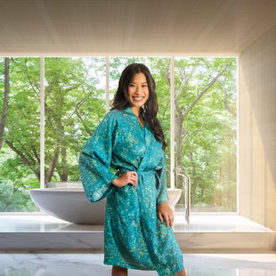 Sale - Kayori Shinjo Groen Kimono Tencel - L