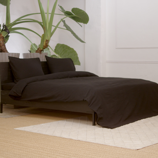 Sale - Kayori - Nagano Dekbedovertrek - Flanel - 140/200-220 - Zwart