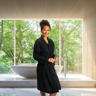 Sale - Kayori Izakaya Kimono Tencel - Zwart - S