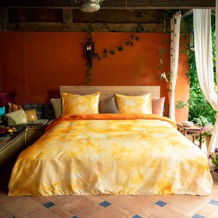 Kayori - Reiko - Dekbedovertrek - Satijn - 140/200-220 - Okergeel