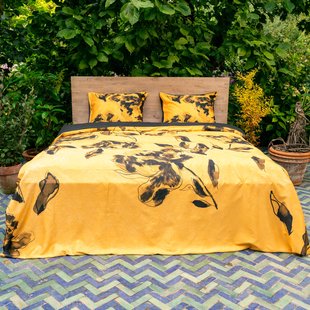 Sale - Kayori - Akihiro - Dekbedovertrek - Satijn - 240/200-220 - Okergeel