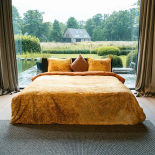 Sale - Kayori - Noyu Dekbedovertrek - Egyptisch Satijn - 140/200-220 - Goud