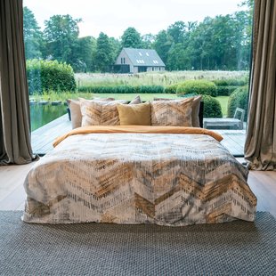 Sale - Kayori - Mikuriya - Dekbedovertrek-Egyptisch Satijn-240/200-220-Naturel