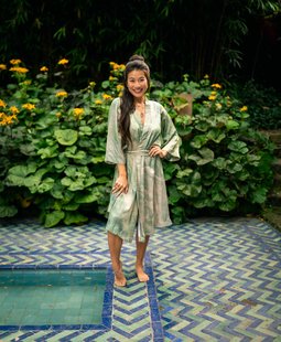 Sale - Kayori Shiori Kimono Tencel - L