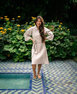 Sale - Kayori - Onno - Kimono - Satijn - Naturel - XL