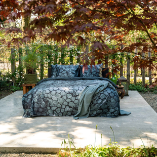 Kayori - Eido - Dekbedovertrek - Satijn - 200/200-220 - Zwart