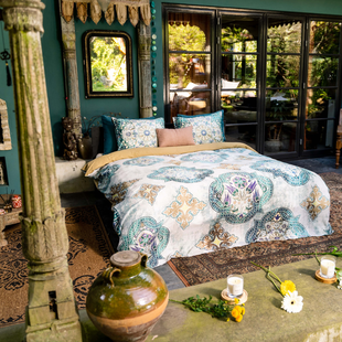 Kayori - Yahya - Dekbedovertrek - Satijn - 240/200-220 - Groen