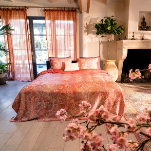 Kayori - Luay  - Dekbedovertrek - Egyptisch Satijn - 260/200-220 -Peach