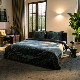 Kayori - Hida  - Dekbedovertrek - Egyptisch Satijn - 240/200-220 -Blauw