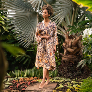 Sale - Tae - Kimono - Egyptisch Satijn - Multi - S