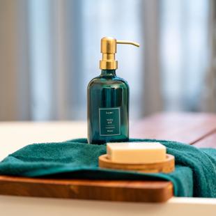 Kayori - Handwash - Glas - 500ml - Hazakura - Petrol