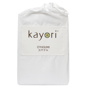 Sale - Kayori Biologisch Oyasumi Top. Hoeslaken Tencel  - 90/210-220 - Wit