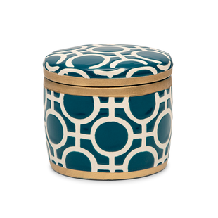 Kayori - Geurkaars - Keramiek - 200gr - Hazakura - Blauw