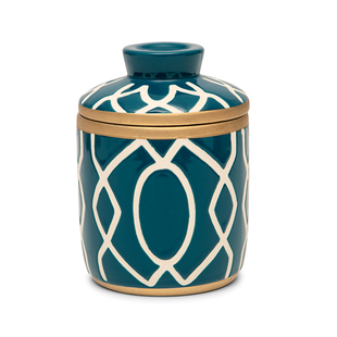 Kayori - Geurkaars - Keramiek - 375gr - Hazakura - Blauw