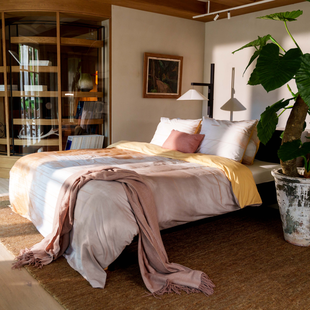 Kayori - Kaneda - Dekbedovertrek - Katoen - 260/200-220 - Zand