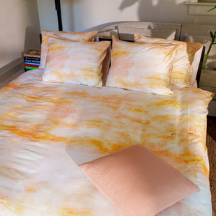 Kayori - Echi - Dekbedovertrek - Satijn - 200/200-220 - Geel