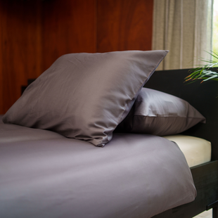 Sale - Kayori Giza Kussensloop 60x70 - 2 stuks - Antracite