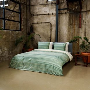 Goko - Dekbedovertrek - Katoensatijn - 260/200-220 - Groen