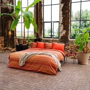 Goko - Dekbedovertrek - Katoensatijn - 200/200-220 - Rood