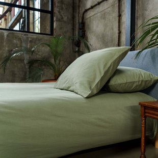 Ine - Dekbedovertrek - Linnen - 200/200-220 - Olijfgroen