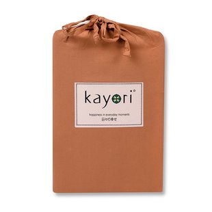 Sale - Kayori Biologisch - Kai - Splittopp. Hoeslaken - Katoen -180/210-220-Caramel