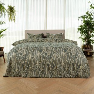 Kayori - Kimora - Dekbedovertrek - Katoen - 260/200-220 - Donkergroen