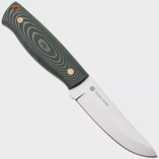 Nordic Knife Design Visent 100 2050 Satin 14C28N, Green Micarta, vaststaand mes