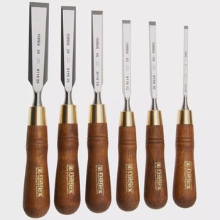 Narex Wood Line Plus Premium Bevel Edge Chisel Set 853200, beitelset 6-10-12-16-20-26 mm, 6-delig