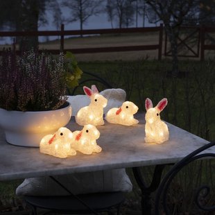 Konstsmide kerstverlichting - konijnen - 15 x 8 x 15 cm - IP44 - transparant