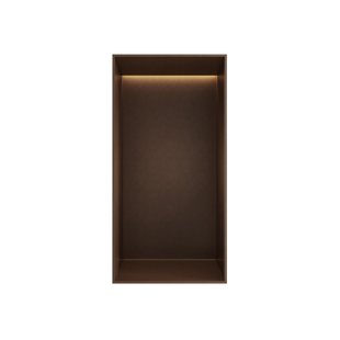 Hotbath &MORE Inbouwbox of inbouwnis - 30x15x10 - frameless + LED - Tuscan bronze BOX015FLTB