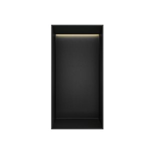 Hotbath &MORE Inbouwbox of inbouwnis - 30x15x10 - frameless + LED - Geborsteld zwart PVD BOX015FLMBP