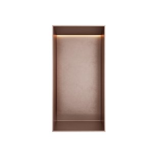 Hotbath &MORE Inbouwbox of inbouwnis - 30x15x10 - frameless + LED - Geborsteld koper PVD BOX015FLBCP