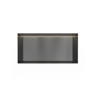 Hotbath &MORE Inbouwbox of inbouwnis - 30x60x10 - frameless + LED - Geborsteld gunmetal PVD BOX060FLBGP