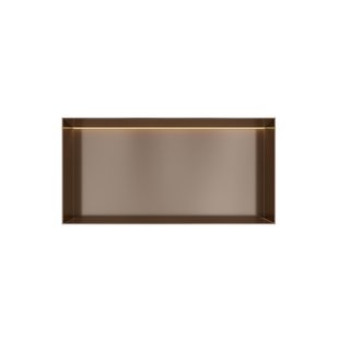 Hotbath &MORE Inbouwbox of inbouwnis - 30x60x10 - frameless + LED - Tuscan bronze BOX060FLTB