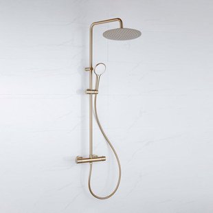 Adema Sparkle 2.0 regendoucheset - thermostaat hoofddouche - 20cm - handdouche - 3 standen - goud mat SW1407265