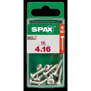 Spax Universele Schroef Ronde Kop Torx T20 - 4x16mm - 16 Stuks