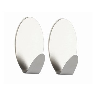 Walteco Zelfklevende Haak,roestvrij Staal, 2 Stuks