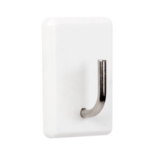 Hoeden- En Jashaak Zelfklevend 2x1 Haak Plastic Vierkant Wit 2 Stuks