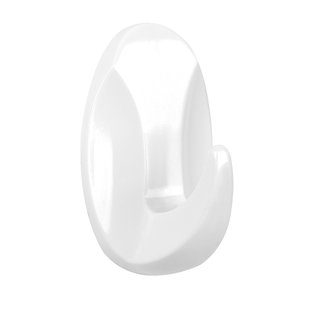 Zelfklevende Haken 1 Haak, Plastic, Wit