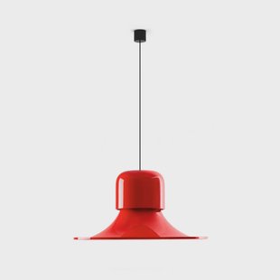 Campana LED hanglamp, rood, DALI-Push Stilnovo - Woonkamer - Designer - Metaal - 1 lamp