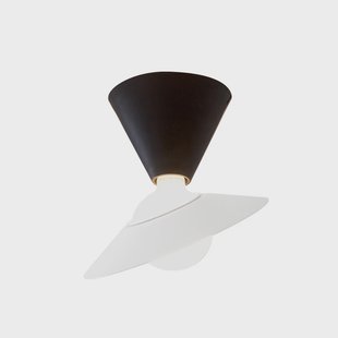 Fante LED plafondlamp, zwart, 2.700 K Stilnovo - Woonkamer - Designer - Kunststof - Rond